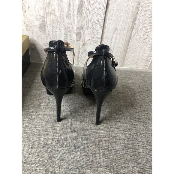 Women's Thalia Sodi Chelsie Snakeskin Patent Leather Stilettos Heels Size 10 - Picture 3 of 7